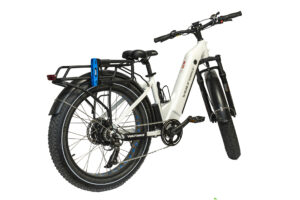 Rider unfolding a foldable e-bike before embarking on an urban commute